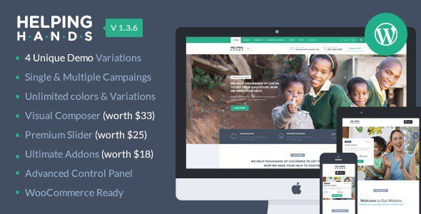 HELPINGHANDS – CHARITY/FUNDRAISING WORDPRESS THEME